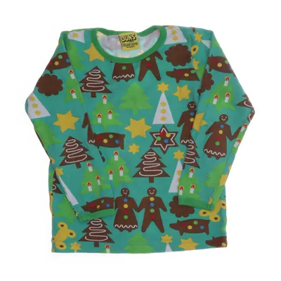 Jultröja (Grön, Flerfärgad) från Duns Sweden Ekologisk bomull