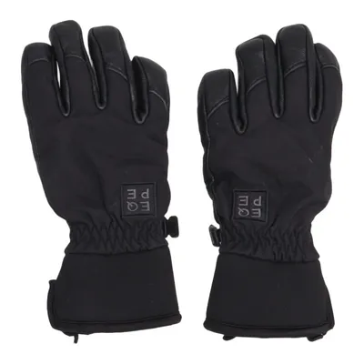 Gloves (Black) from EQPE Elastane, Leather, Recycled polyester