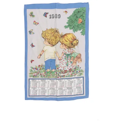 Kitchen towel (Blue, Multicolored) Cotton