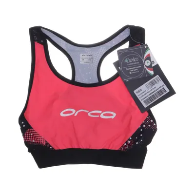 Sports bra (Red, Black, White) from Orca Elastane, Polyamide, Polyester