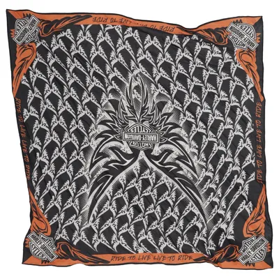 Einstecktuch (Schwarz, Orange, Weiß) von Harley Davidson Baumwolle