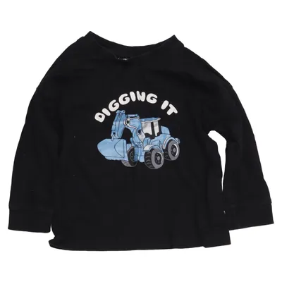 Long sleeve T-shirt (Black, Blue) from KappAhl Cotton