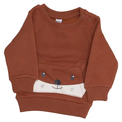 Sweatshirt (Bruin, Wit) van Dopo Dopo Newborn Katoen, Polyester