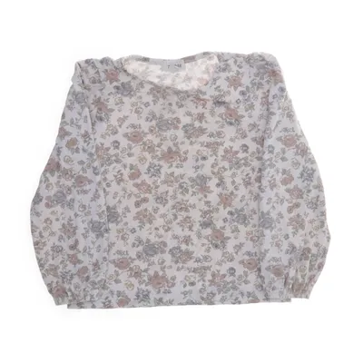 Langærmet t-shirt (Hvid, Flerfarvet) fra Newbie by KappAhl Bomuld, Elastan