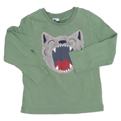 Langarmshirt (Grün) von Polarn O. Pyret Elasthan, Bio-Baumwolle