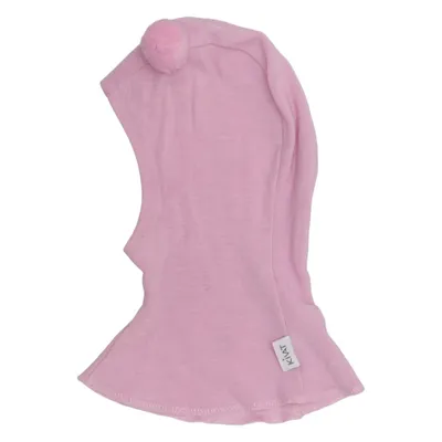 Balaklava (Pink) fra Kivat Elastan, Merinould, Silke