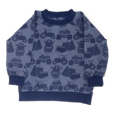 Sweatshirt (Blauw) van Danefae Katoen, Elastaan