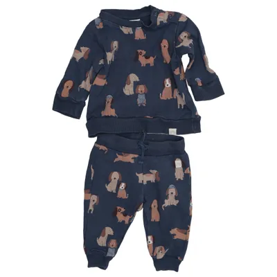 Sæt (Blå, Brun, Flerfarvet) fra Lindex Baby Bomuld, Elastan