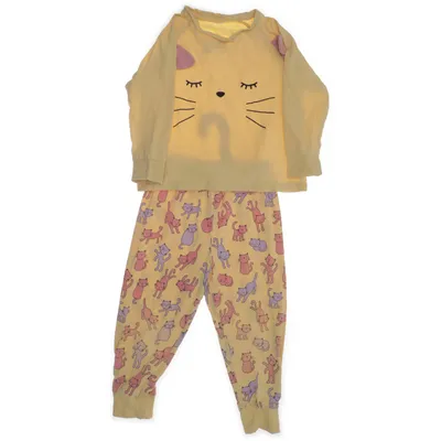 Pyjamas (Gul, Flerfärgad) från Åhléns Bomull, Elastan