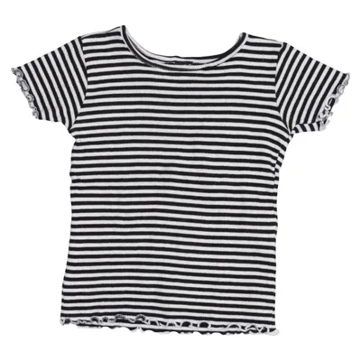 T-shirt (Sort, Hvid) fra Kids Bomuld, Elastan