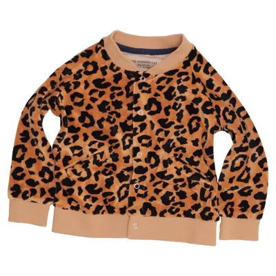 Strickjacke (Braun, Schwarz) von The Striped Cat Bio-Baumwolle, Recyceltes Polyester