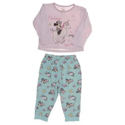 Pyjama (Roze, Turquoise) van Disney Katoen, Polyester