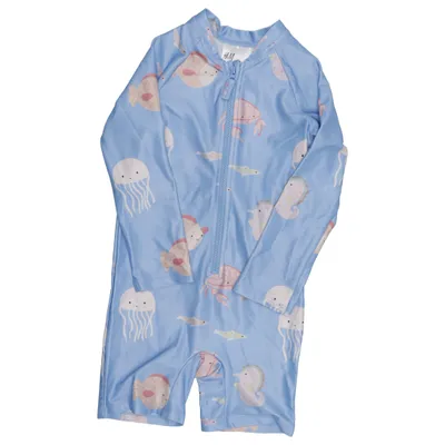UV beschermende kleding (Blauw, Meerkleurig) van H&M Elastaan, Polyester