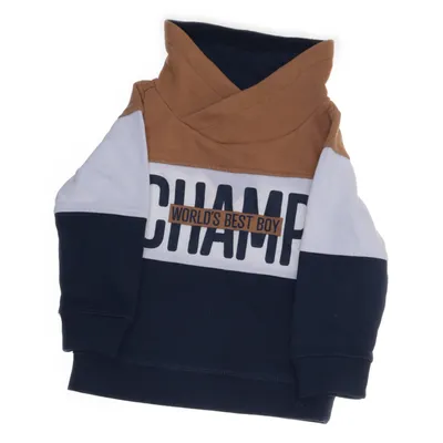 Huvtröja (Blå, Vit, Brun) från Dopo Dopo Bomull, Polyester