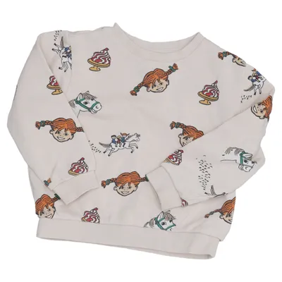 Sweatshirt (Beige, Multicolored) from Pippi Långstrump Cotton