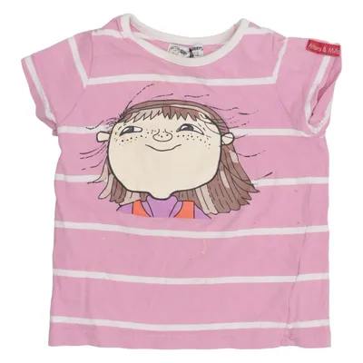 T-shirt (Pink, Hvid, Flerfarvet) fra Alfons Åberg Bomuld