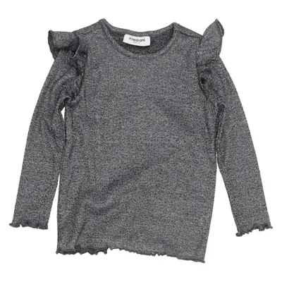 Top (Gray) from KappAhl Elastane, Metallic fiber, Polyester, Viscose