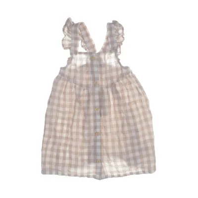 Klänning (Beige, Vit) från H&M Bomull