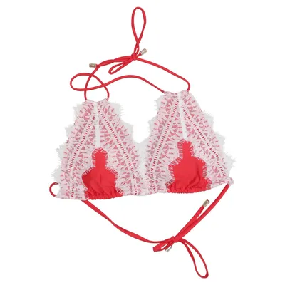Bikini top (Rød, Hvid) fra Elsa & Rose Elastan, Polyamid