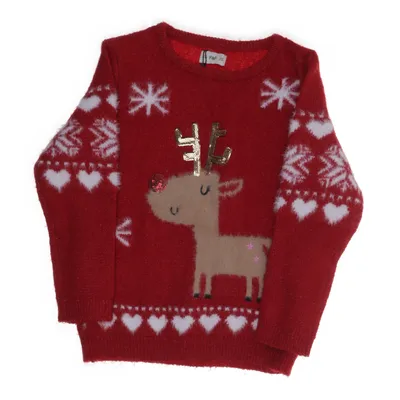 Jultröja (Röd, Vit, Flerfärgad) från F&F Akryl, Elastan, Metallfiber, Polyamid, Polyester