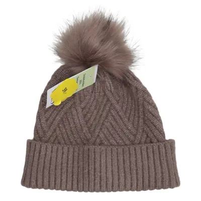 Pompon muts (Bruin) van VRS Acryl, Elastaan, Polyester