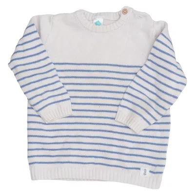 Trui (Wit, Blauw) van Tex Baby Katoen