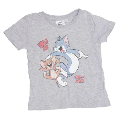 T-shirt (Grau) von Tom & Jerry Baumwolle, Polyester