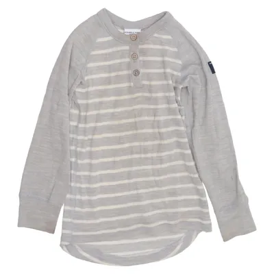 Base layer shirt (Gray, White) from Polarn O. Pyret Merino wool