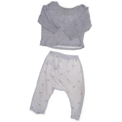 Pajamas (White, Multicolored) from The Little White Company Cotton
