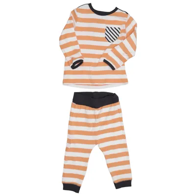 Pyjama (Oranje, Wit, Zwart) van Sanetta Katoen