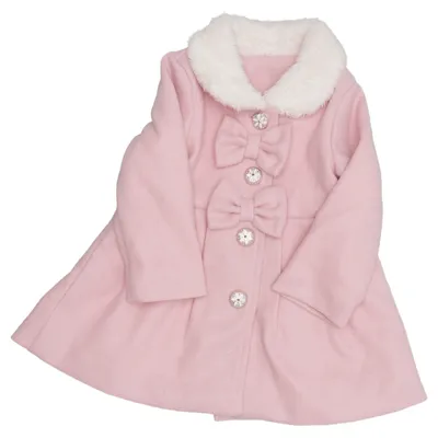 Manteau (Rose, Blanc) Polyester
