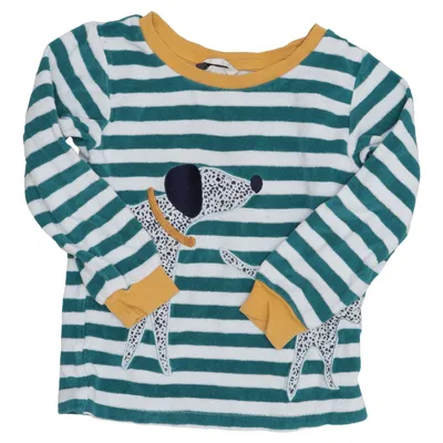 Långärmad t-shirt (Grön, Vit) från Sense Organics Ekologisk bomull