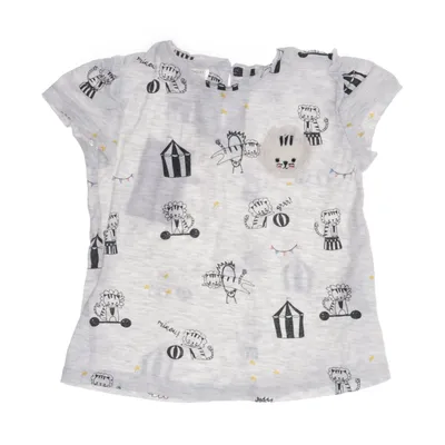 T-shirt (Gray, Multicolored) from Zara BabyGirl Cotton, Viscose