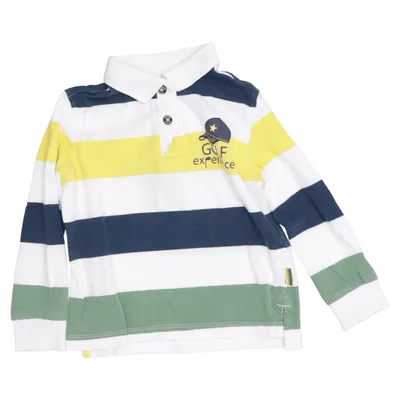 Rugby Shirt (Weiß, Blau, Grün) von Original Marines Baumwolle