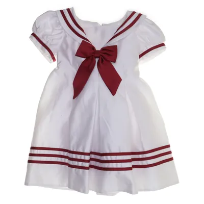 Evening gown (White, Red) from Rodeng Cotton, Polyester