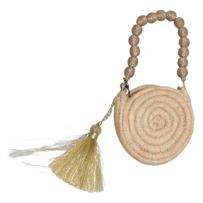 Axelremsväska (Beige, Guldfärgad)