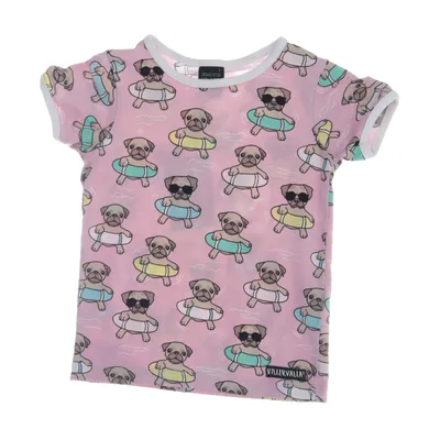 T-shirt (Pink, Multicolored) from Villervalla Organic cotton, Elastane