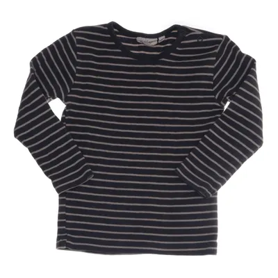 Langærmet t-shirt (Hvid, Blå) fra Wheat Økologisk bomuld