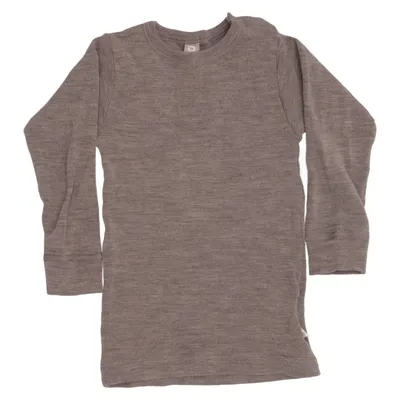 Long sleeve T-shirt (Gray) from Dilling Merino wool