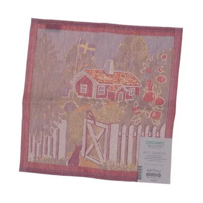 Kökshandduk (Röd, Flerfärgad) från Ekelund Ekologisk bomull