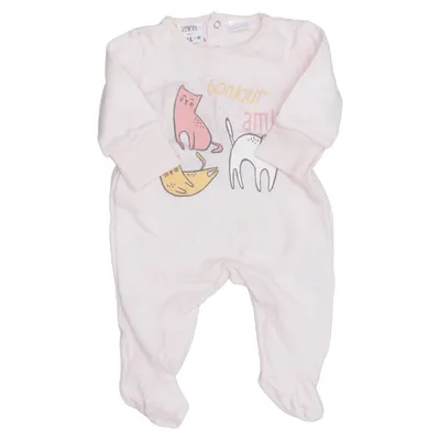Barboteuse (Rose) de Zara Baby Coton, Élasthane