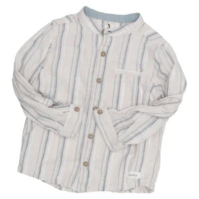 Shirt (Beige, Blue) from Newbie by KappAhl Cotton