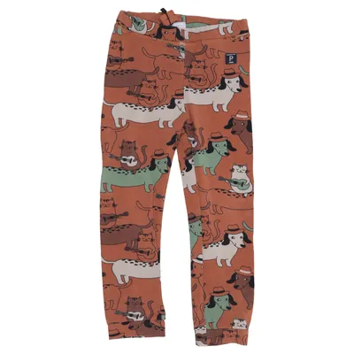 Leggings (Brown, Multicolored) from Polarn O. Pyret Elastane, Organic cotton