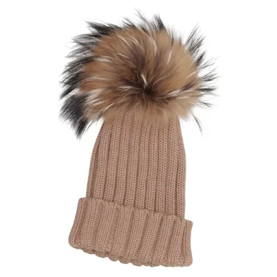 Bonnet à pompon (Beige) de Regina Laine