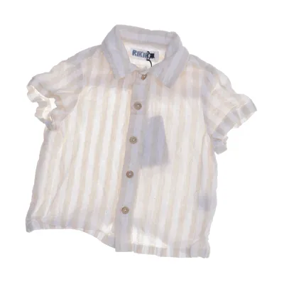 Kortärmad skjorta (Beige, Vit) från Rikiki Bomull, Linne