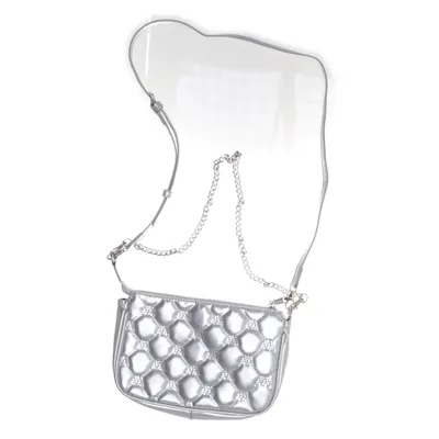 Clutch bag (Silver) from Misako Polyester, Polyurethane