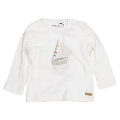 T-shirt à manches longues (Blanc) de Little Dutch Coton biologique