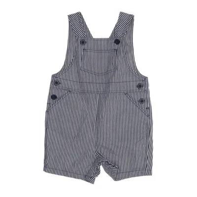 Hängselbyxor (Vit, Blå) från Petit Bateau Bomull, Elastan
