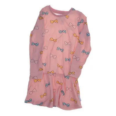 Klänning (Rosa, Flerfärgad) från Polarn O. Pyret Bomull, Merinoull, Polyamid