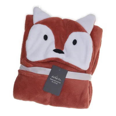 Badcape (HOODED KIDS PLAID FOX) från Eden Polyester